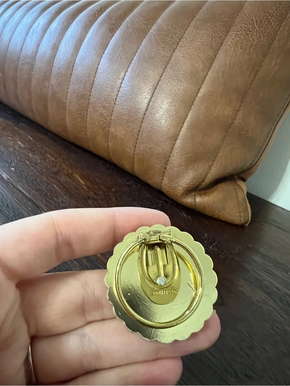 Vintage West Germany Scarf Clips with Abalone and Filigree Gold-Toned